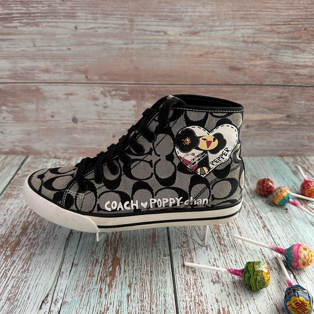 🔹Coach Women’s Black Printed Sneakers - Size 6B🔸 - Picture 2 of 16